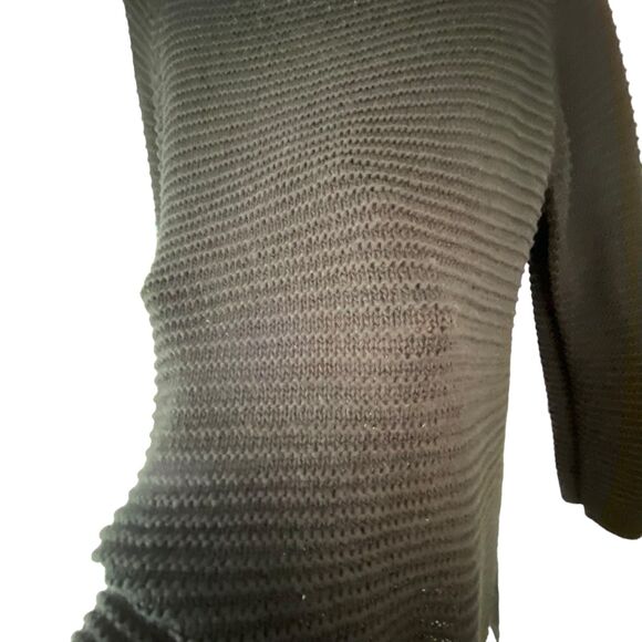 H&M Women's Black Knit Long Sleeve Sweater Light weight Medium - Picture 5 of 12
